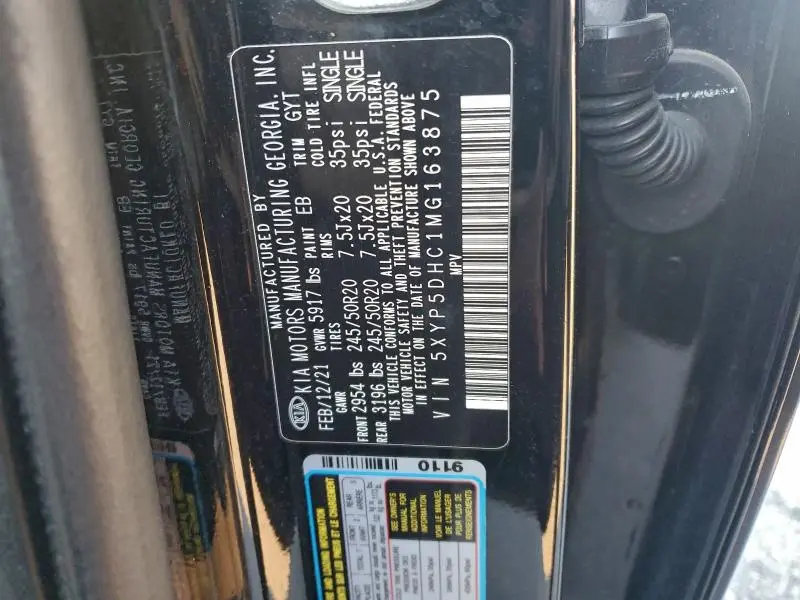 2021 KIA TELLURIDE SX  