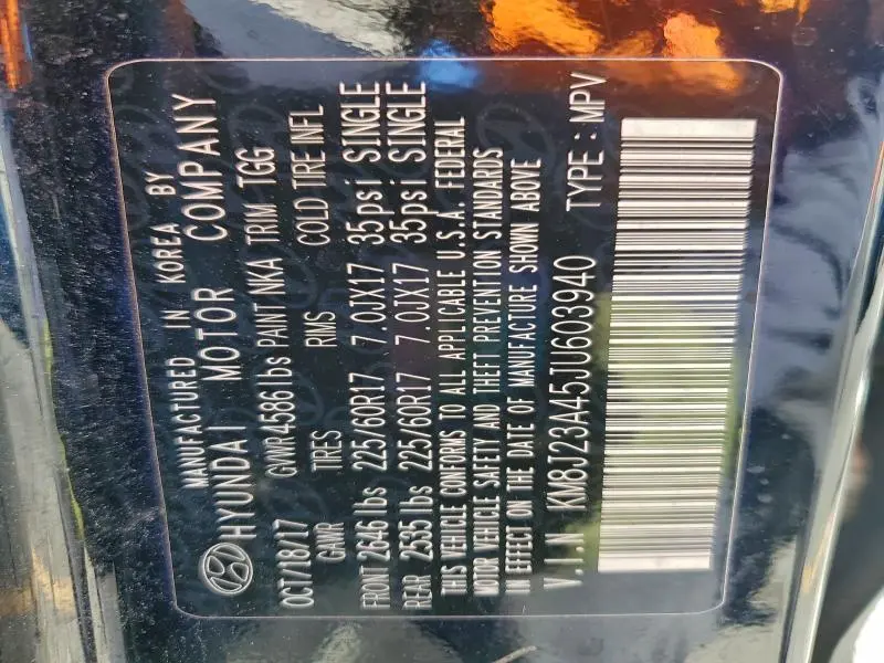 2018 HYUNDAI TUCSON SE  