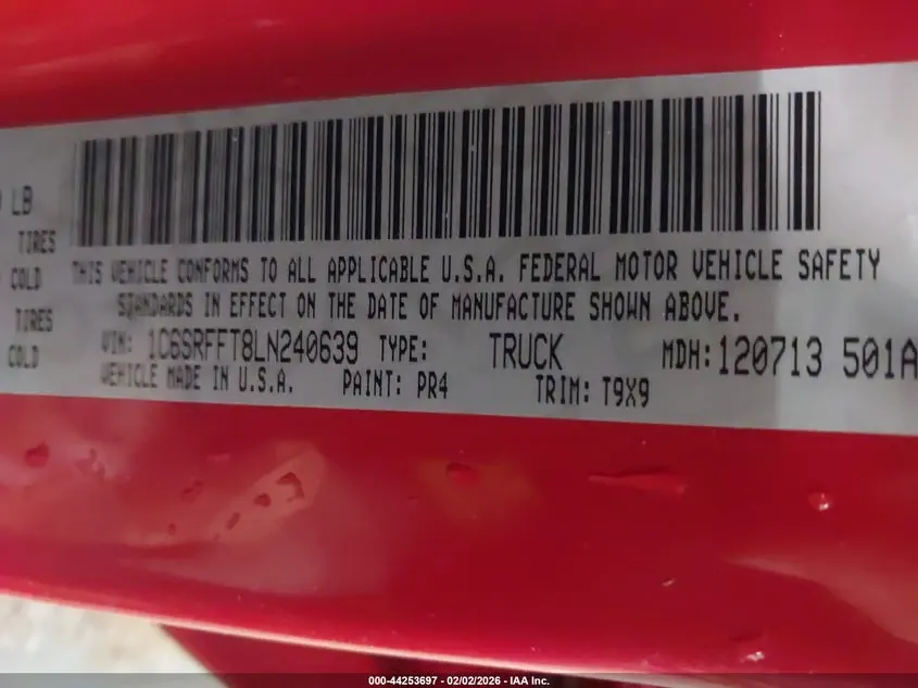 2020 RAM 1500 BIG HORN  4X4 5'7 BOX