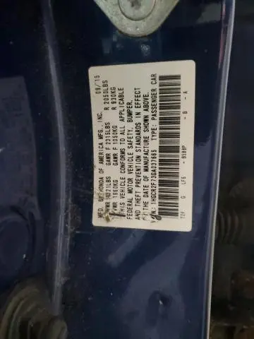 2016 HONDA ACCORD EX  