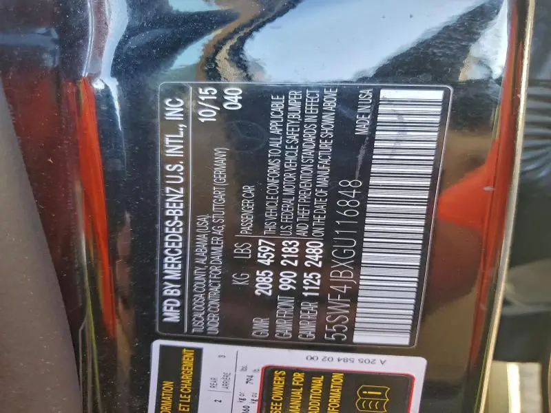 2016 MERCEDES-BENZ C 300  