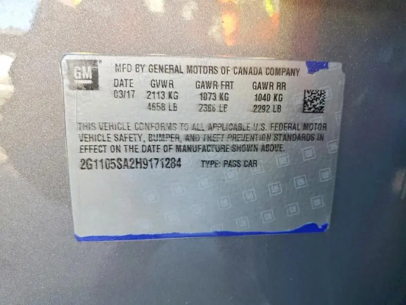 2017 CHEVROLET IMPALA LT  