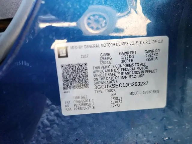 2018 CHEVROLET SILVERADO K1500 LTZ  