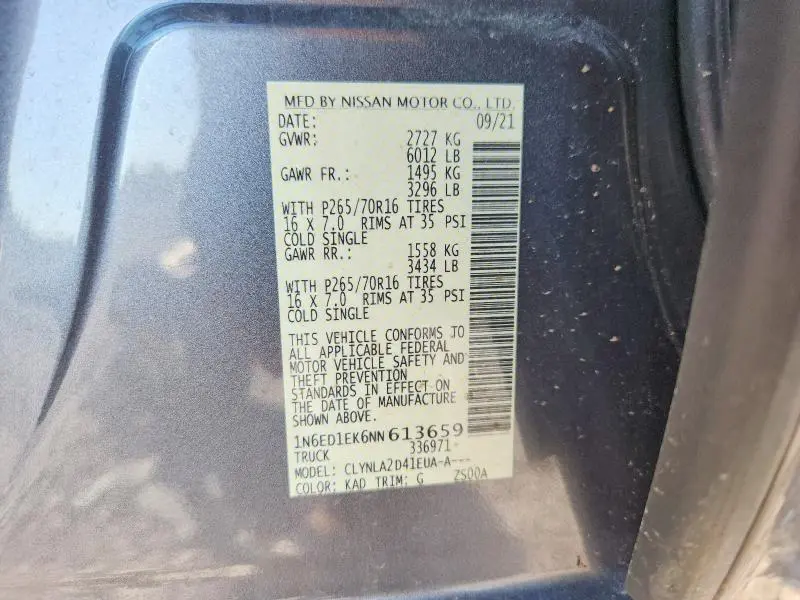 2022 NISSAN FRONTIER S  