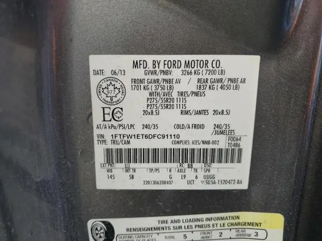 2013 FORD F150 SUPERCREW  