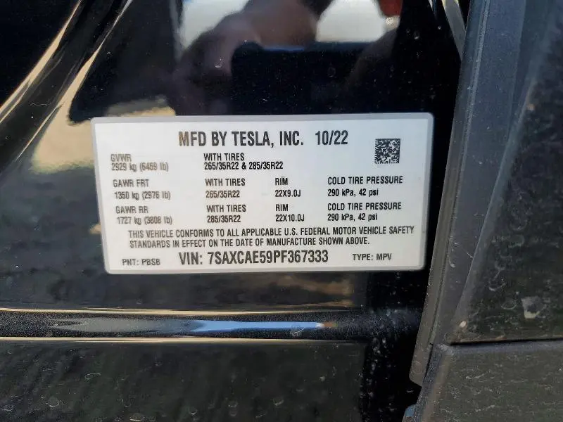 2023 TESLA MODEL X   