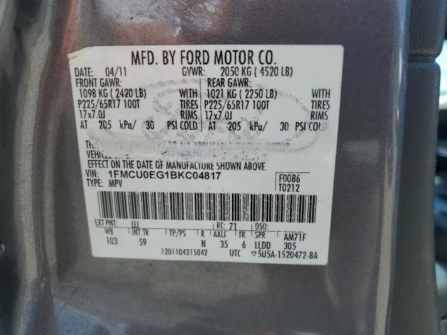 2011 FORD ESCAPE LIMITED  