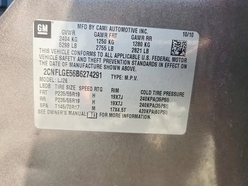 2011 CHEVROLET EQUINOX LTZ  