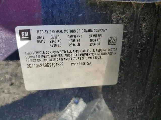 2016 CHEVROLET IMPALA LT  