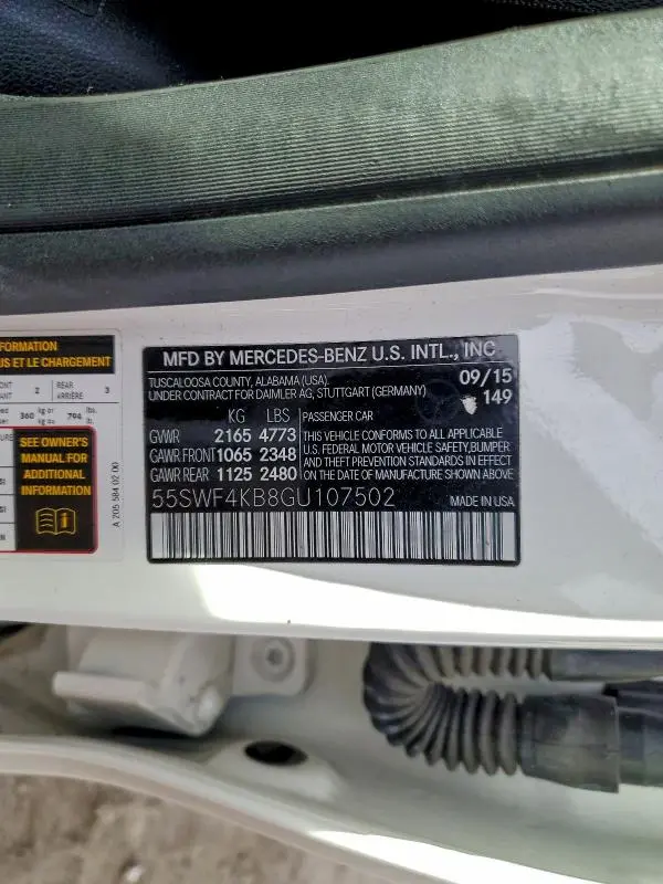 2016 MERCEDES-BENZ C 300 4MATIC  