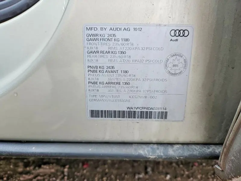 2013 AUDI Q5 PREMIUM PLUS  