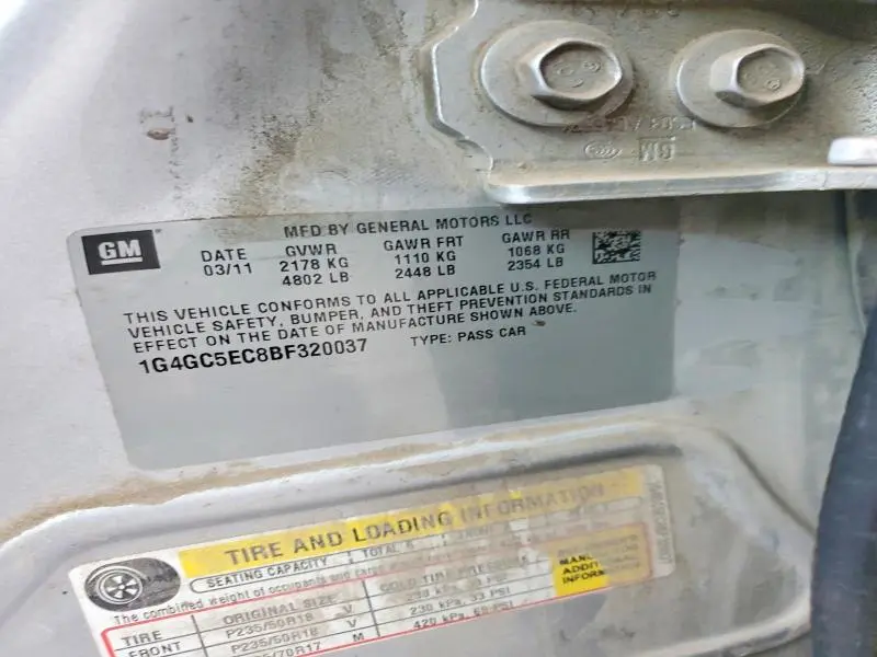 2011 BUICK LACROSSE CXL  