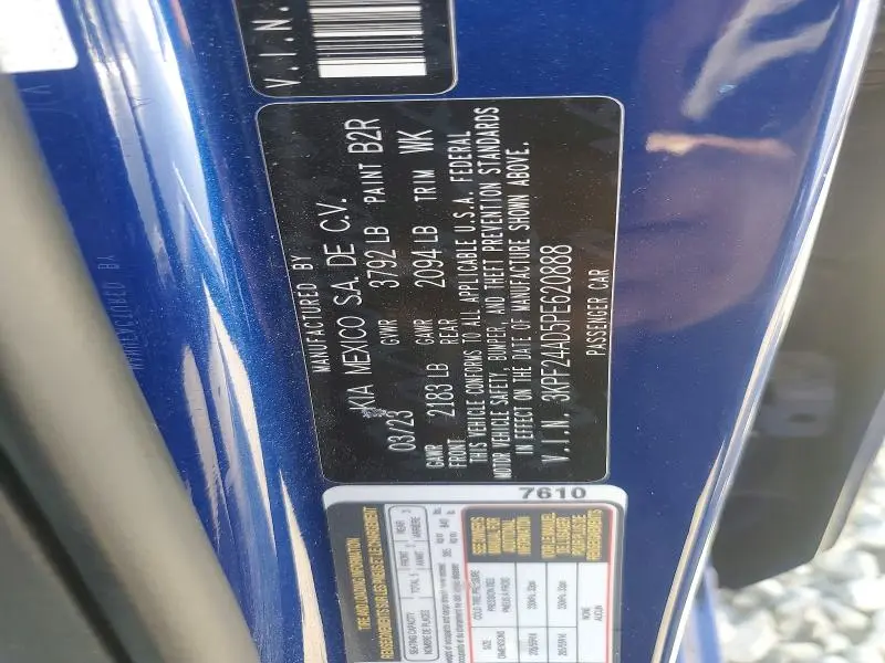 2023 KIA FORTE LXS  