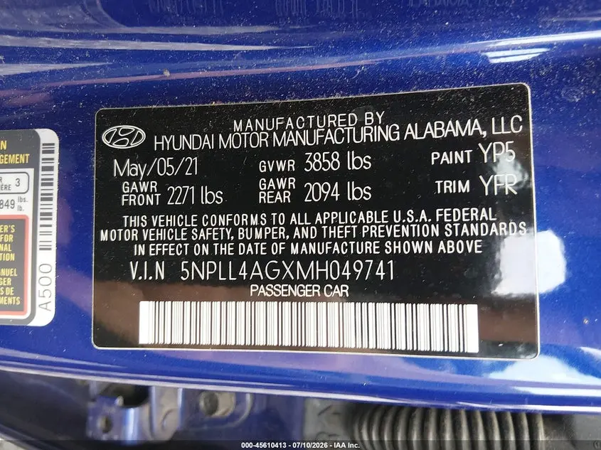2021 HYUNDAI ELANTRA SE