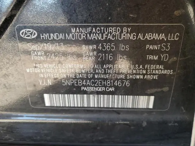 2014 HYUNDAI SONATA GLS  
