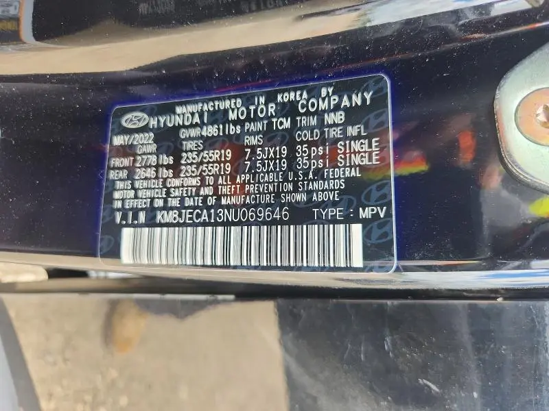 2022 HYUNDAI TUCSON   