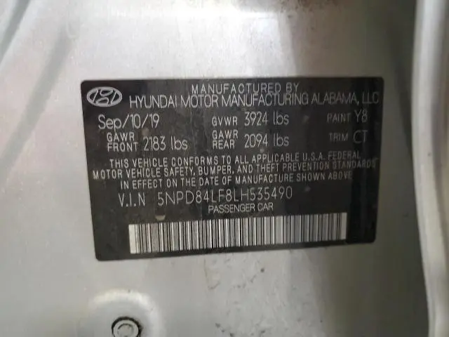 2020 HYUNDAI ELANTRA SEL  