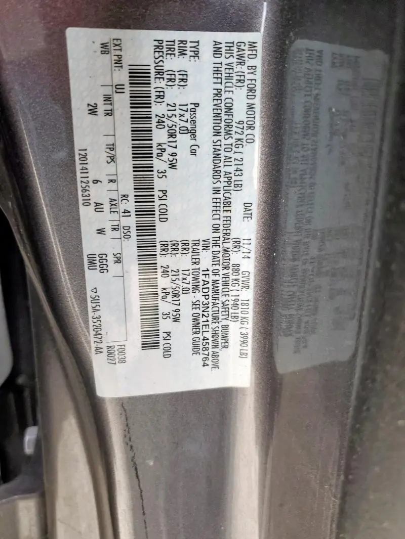 2014 FORD FOCUS TITANIUM  