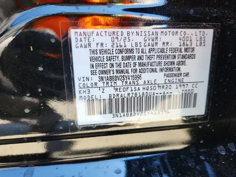 2025 NISSAN SENTRA SR  