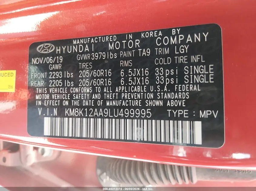 2020 HYUNDAI KONA SE