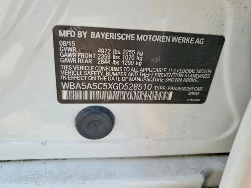 2016 BMW 528 I  