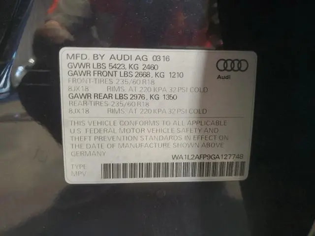 2016 AUDI Q5 PREMIUM PLUS  