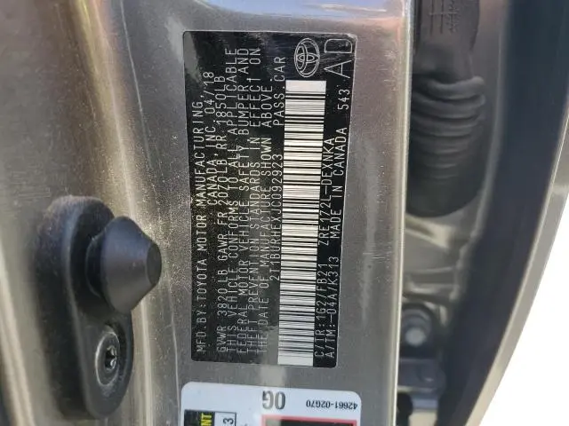 2018 TOYOTA COROLLA L