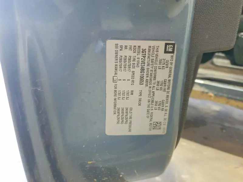 2011 GMC SIERRA K1500 SLE  