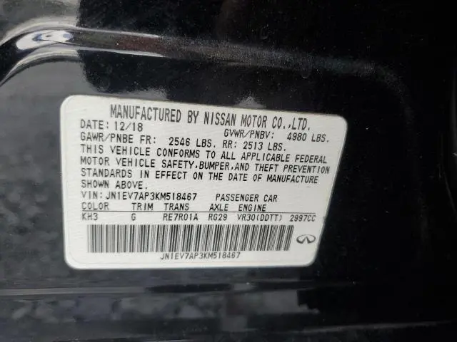 2019 INFINITI Q50 LUXE
