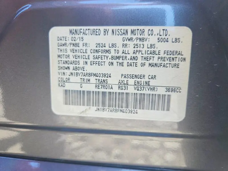 2015 INFINITI Q50 SPORT  