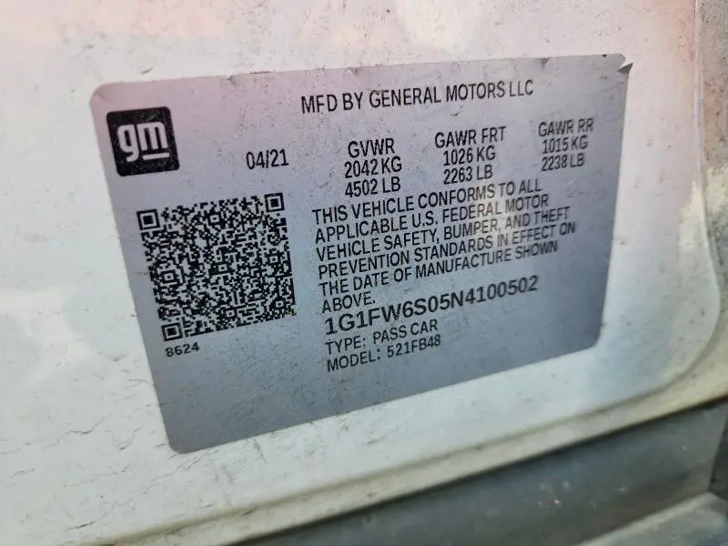 2022 CHEVROLET BOLT EV 1LT  