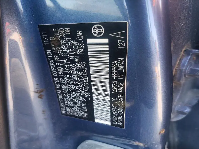 2012 TOYOTA YARIS FLEET  
