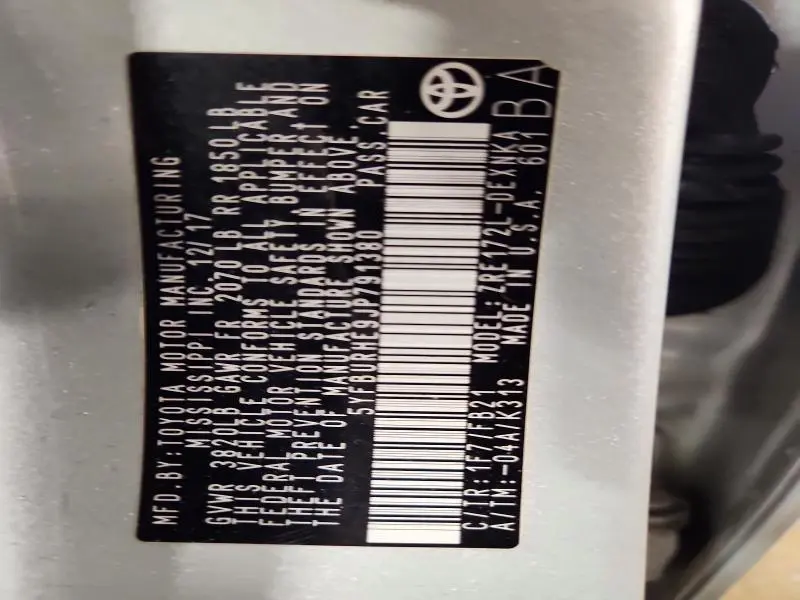 2018 TOYOTA COROLLA LE  