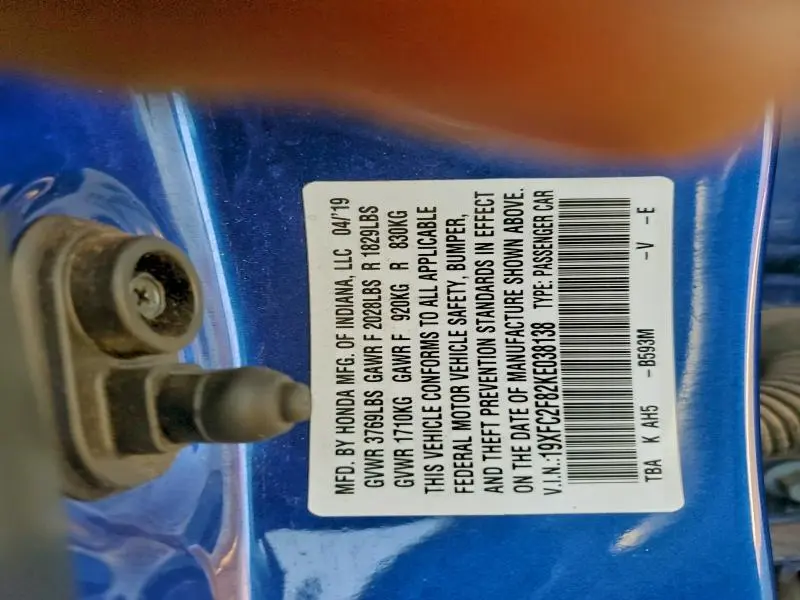 2019 HONDA CIVIC SPORT  