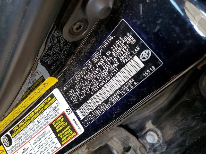 2018 TOYOTA CAMRY XLE  