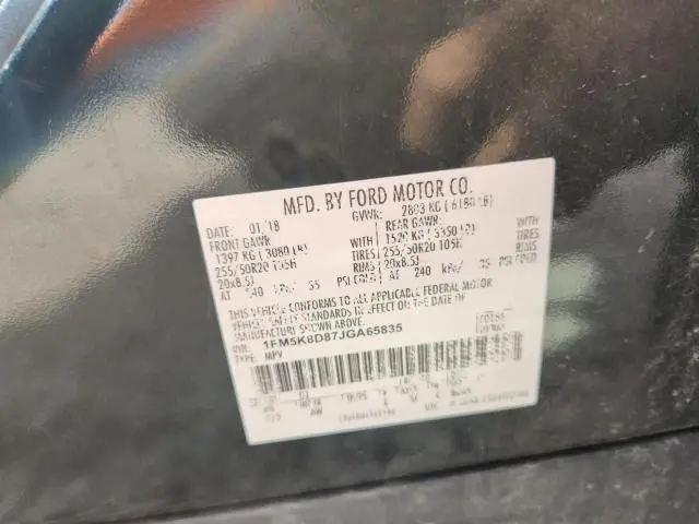 2018 FORD EXPLORER XLT  