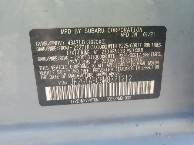 2021 SUBARU CROSSTREK PREMIUM