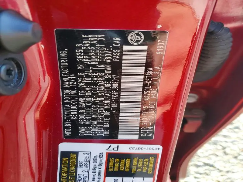 2015 TOYOTA CAMRY LE  