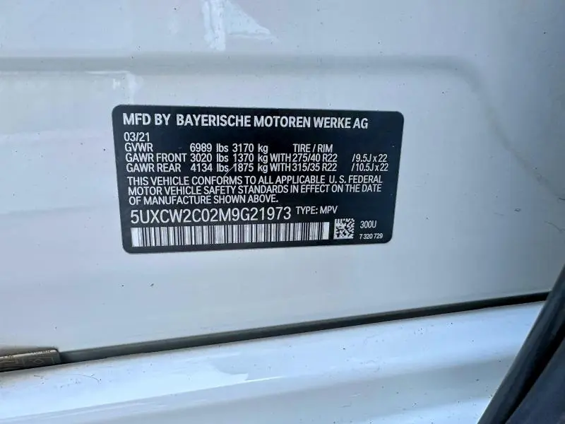 2021 BMW X7 XDRIVE40I  