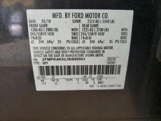 2018 FORD EDGE TITANIUM  