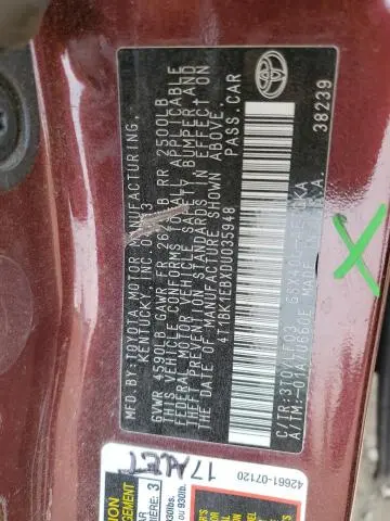 2013 TOYOTA AVALON BASE  