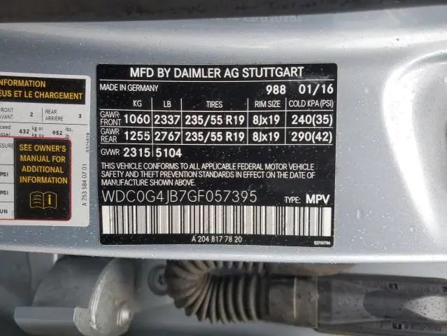 2016 MERCEDES-BENZ GLC 300  