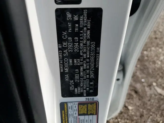 2024 KIA FORTE LX  