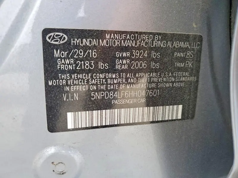 2017 HYUNDAI ELANTRA SE  