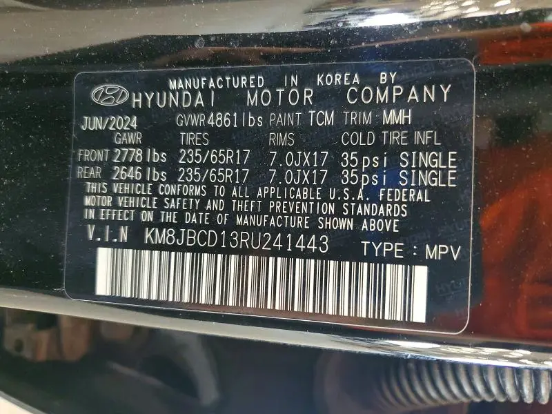 2024 HYUNDAI TUCSON BLUE  