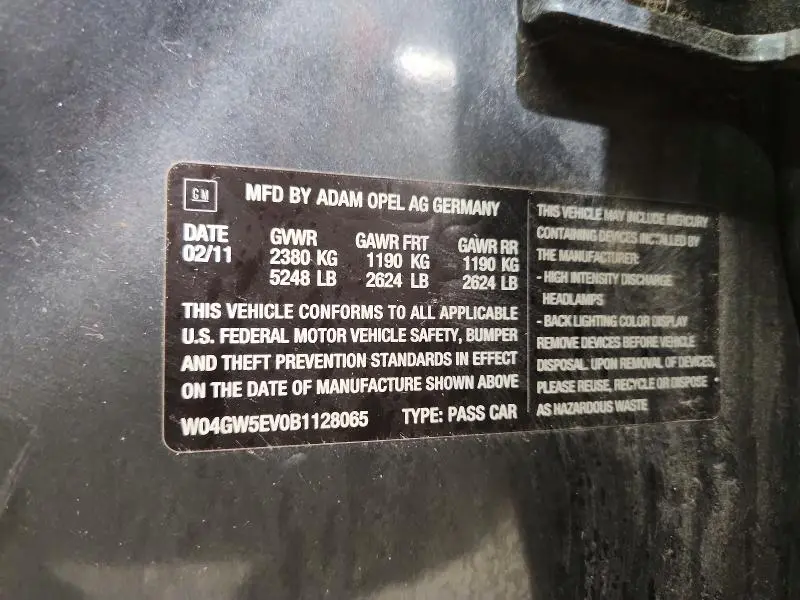 2011 BUICK REGAL CXL  