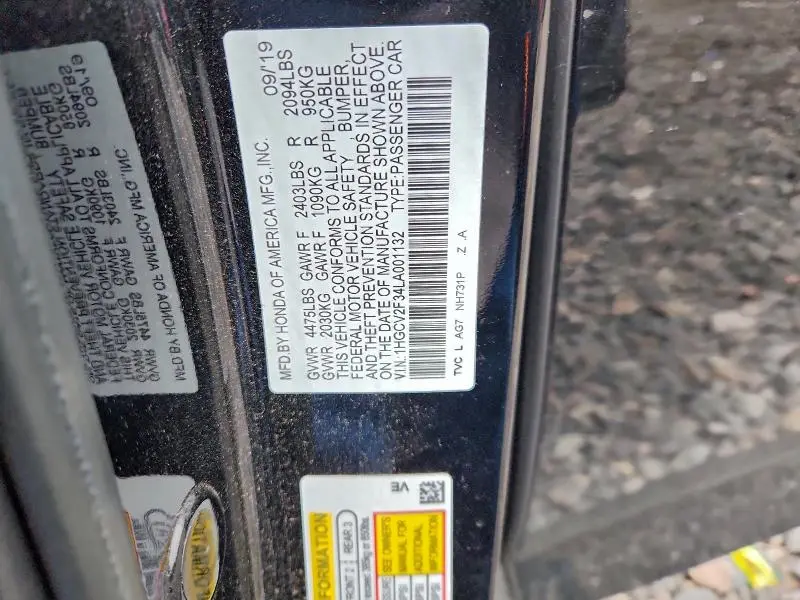 2020 HONDA ACCORD SPORT  