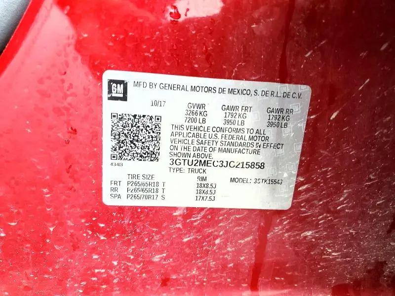 2018 GMC SIERRA K1500 SLE  