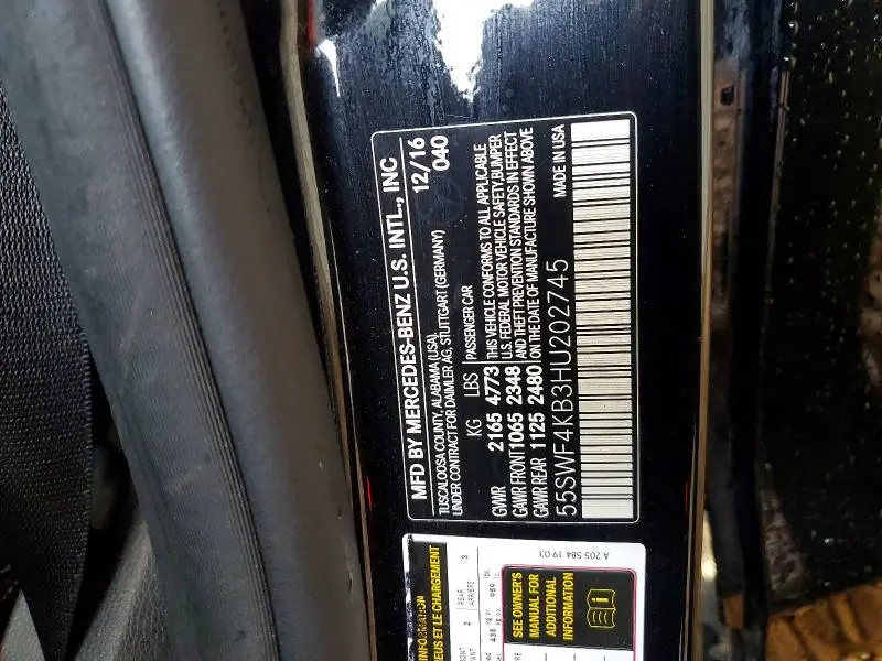 2017 MERCEDES-BENZ C 300 4MATIC  