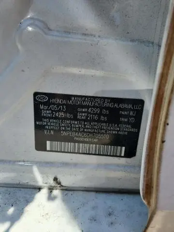 2013 HYUNDAI SONATA GLS  